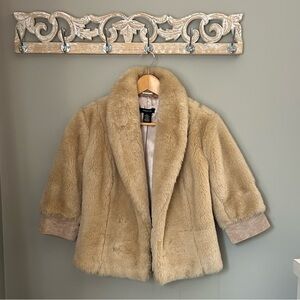Cropped Faux Fur Coat